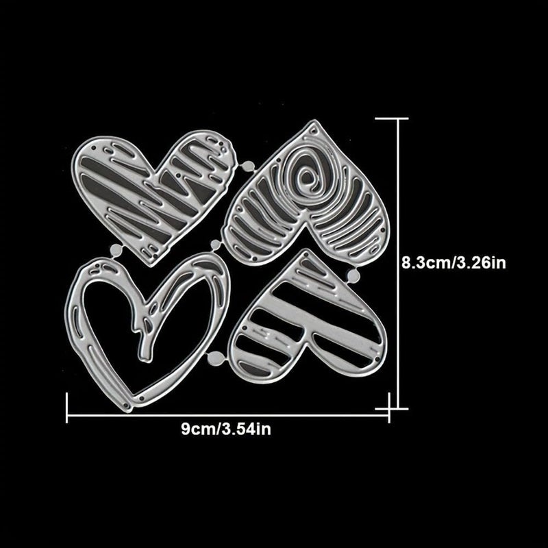 Lapoo Festivals Metal Cutting Die for Scrapbooking - Durable, Cut Stencils for DIY Scrapbook Photo Album Decorative Paper Card, Card Making Supplies, Embossing (3D Layered Heart-Shaped 3.5 x 3.3 in) - Image 2